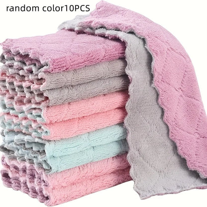 10PCS Multi-purpose Kitchen Towels,Durable,Highly Absorbent,Used for Efficient Cleaning in Bathroom,Living Room,Outdoor Etc