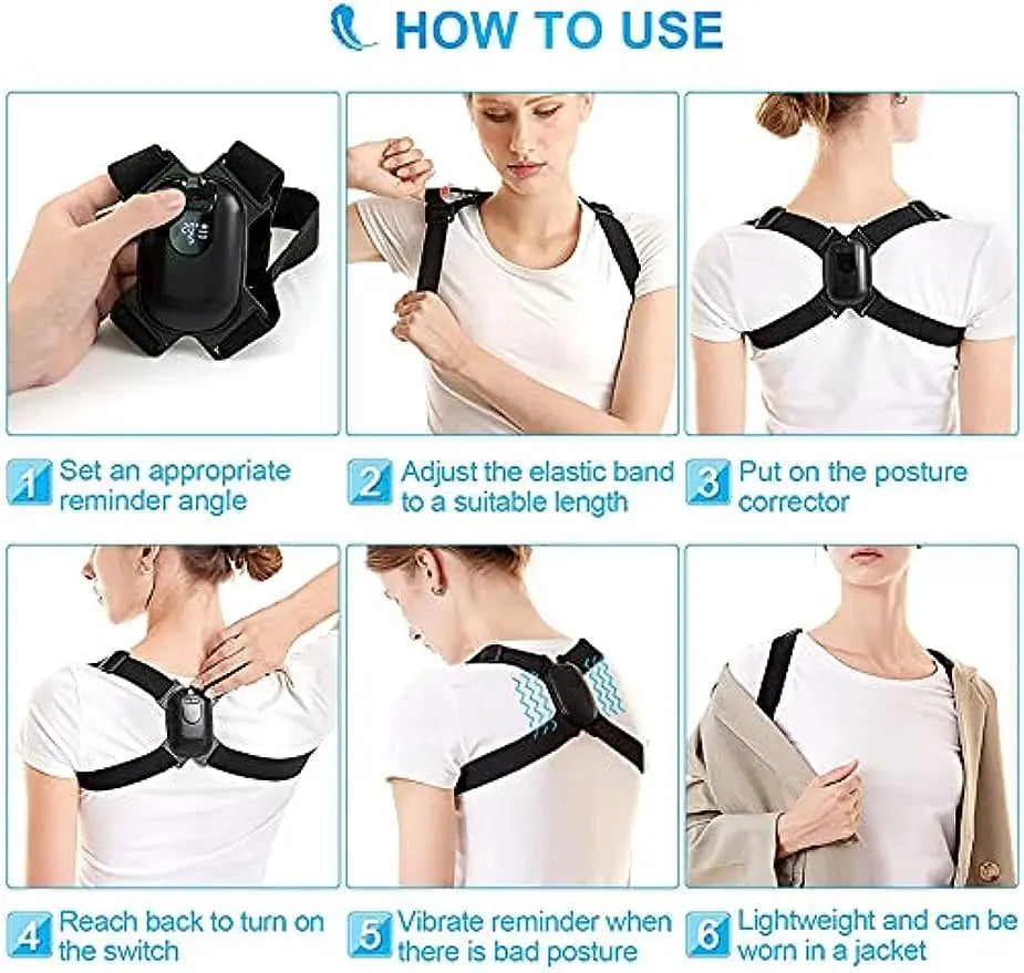 Intelligent Posture Belt Smart Upright Aid Reminder Correct Posture Wear Breathable Smart Posture Belt