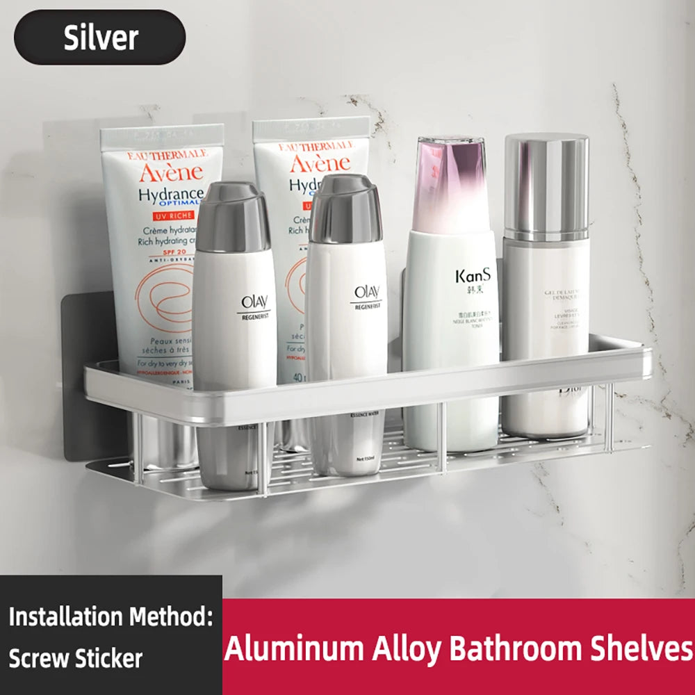 Bathroom Shelf Bathroom Towel Rack Shelves Wall Shower  Shampoo Rack No Drill Shelf Bathroom Tripod Storage Rack