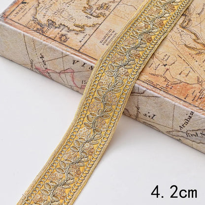 Lace Trim DIY Garment Accessories, Embroidery Fabric Ribbon, 1 Yard