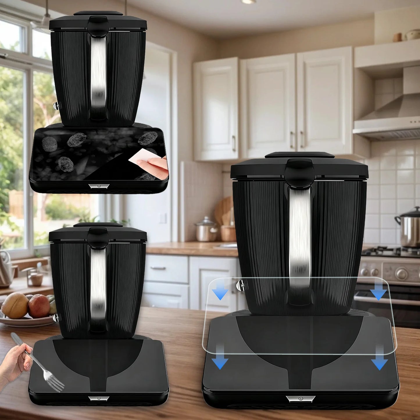 For Thermomix TM7 Screen Border Protection, HD Clear Tempered Glass Easy Installation Kitchen Accessories