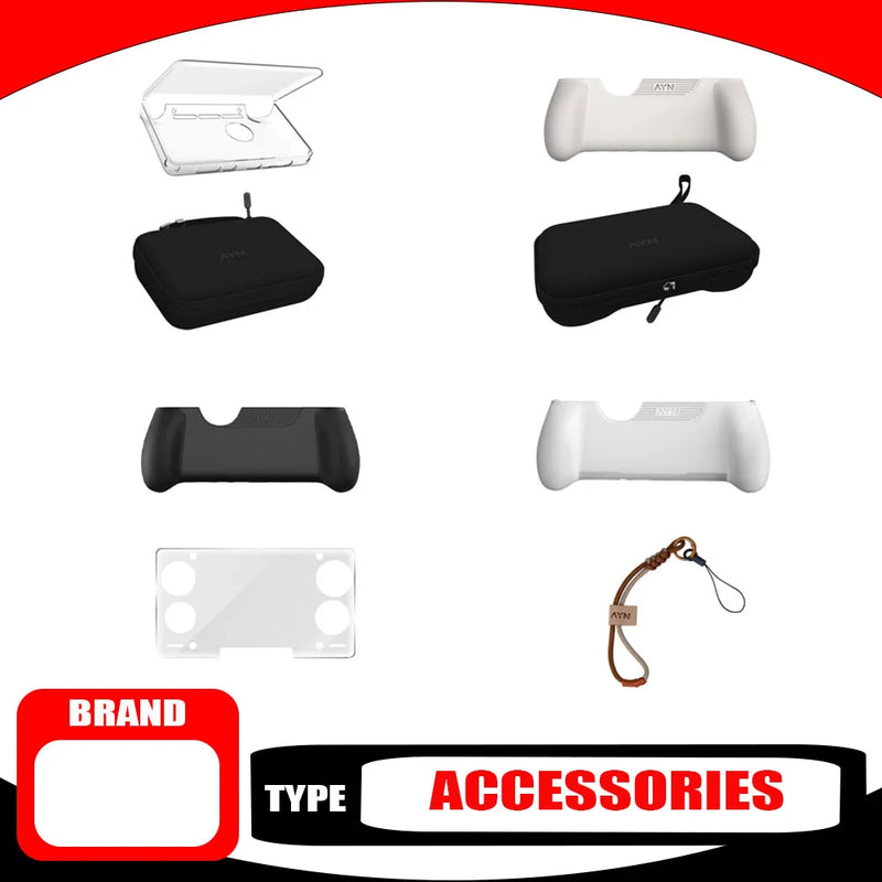 Gaming Accessories Dual Screen Flip Up Handheld Device Protective Case Storage Bag Lanyard Soft Bag Grip for AYN THOR