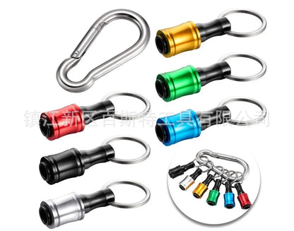 Screwdriver Bits Holder 1/4 Inch Hex Shank Aluminum Alloy Lightweight Quick-Change Extension Bar Upgrade Push to Unlock