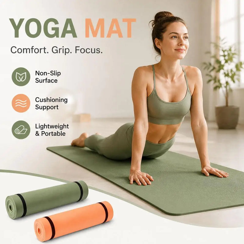 Thick Yoga Mat Anti-skid Sports Fitness Mat EVA Comfort Foam Yoga Mat For Exercise Yoga And Pilates Gymnastics Mat