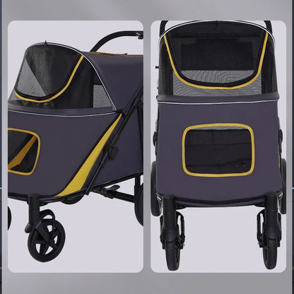 Manufacturing Large Foldable Cat Strollers, Popular Luxury Pet Dog Strollers for Travel