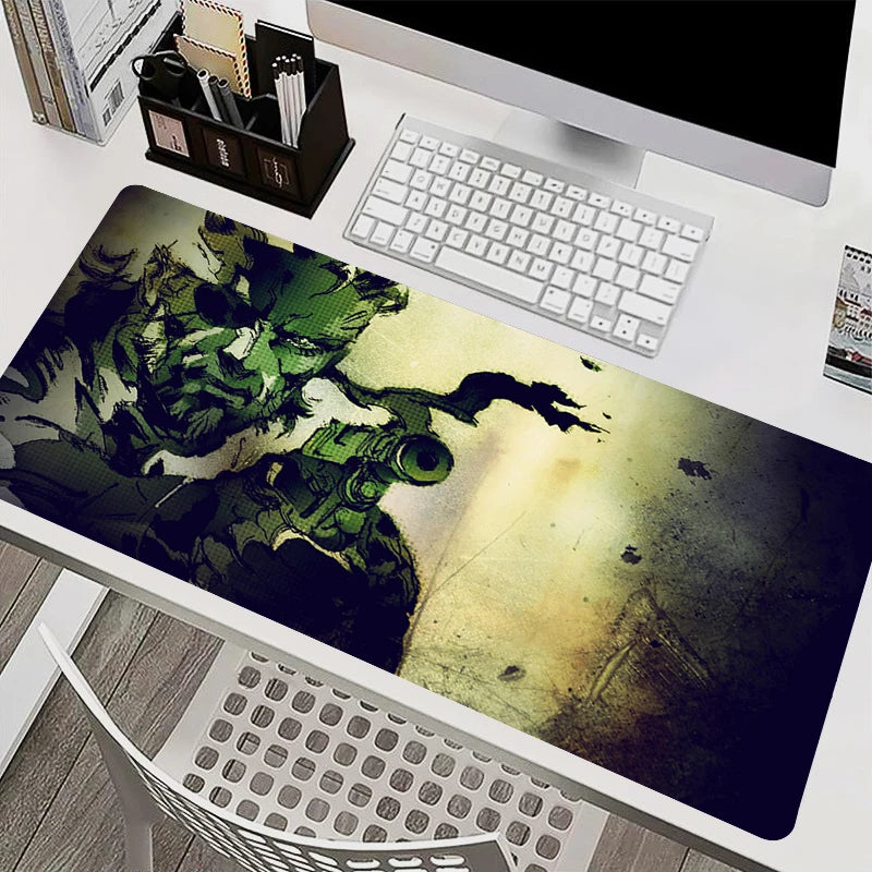 Mouse Pad Office PC HD Anime Gamer Cabinet Keyboard Pad Mousepad Metal Gear Solid Laptop Gaming Accessories Desk Mat XXL Carpet