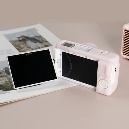 for Sony ZV1 Camera Soft Silicone Case Body Cover Protector Frame Skin for Sony ZV1 Camera ZV1 Glass Film Screen Protector