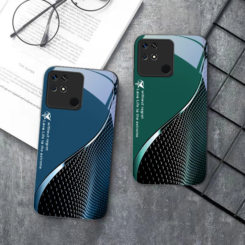 Gradient flowing light For Xiaomi Mi 9 SE 12 12T 13 13T 14 Pro 11 A3 2 6X Pocophone F1 10T Lite 5G Mix 2S Black glass phone case
