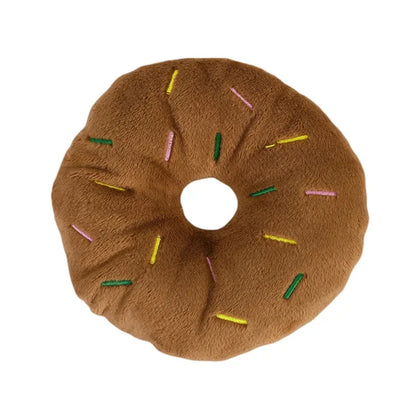 Puppy Chewing Toys Soft Dog Donuts Plush Pet Dog Squeaker Sound Toys for Small Medium Dog Pet Interactive Toys Dog Supplies