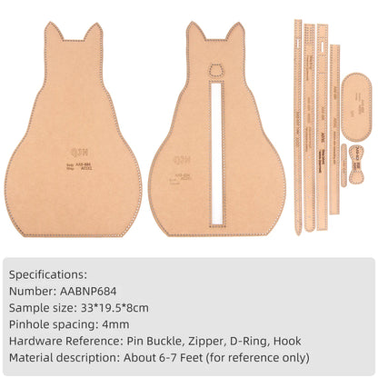 Large Capacity Purse/Storage Bag/Clutch Bag/Bucket Bag, Kraft Paper with Holes DIY Leather Handmade Craft Template, Special Gift