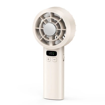 Portable Handheld Fan USB Rechargeable Mini Fan High Speed Cooling Fan with LED Digital Display for Travel Camping Outdoor
