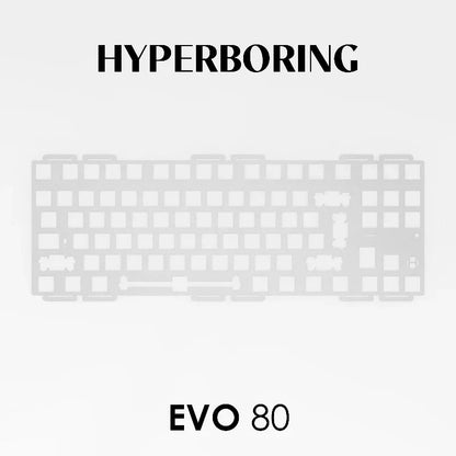 Evoworks EVO80 Customized Mechanical Keyboard Accessories PP PC FR4 Aluminum Copper Positioning Plate for Keyboard Gifts
