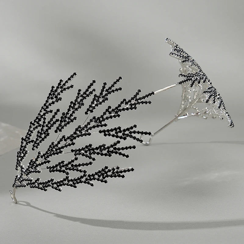 Bridal Hair Silver Handmade Hair Accessories Crystal Wedding Ladies Bling Rhinestone Crown Girls Headpiece Jewelry For Women