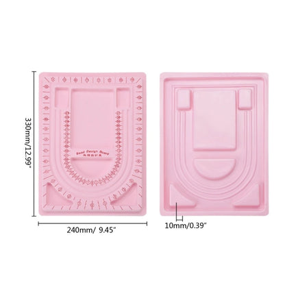 Bead Board Bracelet Design Board Flocked Bead Board Necklace Beading Jewelry Organizer Tray DIY Jewelry Making Tray Dropship