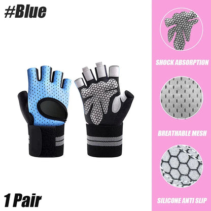 Weightlifting Gloves with Wrist Support for Heavy Exercise Body Building Gym Training Fitness Handschuhe Workout Crossfit Gloves
