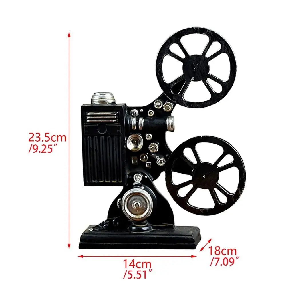 Resin Craft Movie Film Projector Sculpture Exquisite Lightweight Cinema Projector Ornaments Handmade Projector Model Home Decor