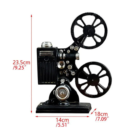 Resin Craft Movie Film Projector Sculpture Exquisite Lightweight Cinema Projector Ornaments Handmade Projector Model Home Decor
