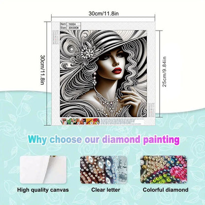 2D floor plan DIY diamond painting set beautiful women's decoration DIY irregular diamond mosaic art gift crafts wall home decor