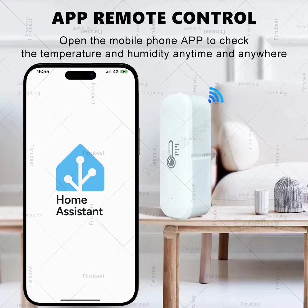 Smart Zigbee Temperature Humidity Sensor Home Indoor Hygrometer Thermometer Smart App Remote Monitor Work With Alexa Zigbee2MQTT