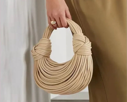 Handbags for Women 2026 New Gold Luxury Designer Brand Handwoven Noodle Bags Rope Knotted Pulled Hobo Silver Evening Clutch Chic