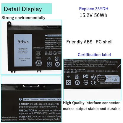 33YDH Laptop Battery For Dell Inspiron 15 7577 7588 17 7000 7773 7778 7779 7786 G3 15 3579 (G3579) G7 15 7588(G7588)