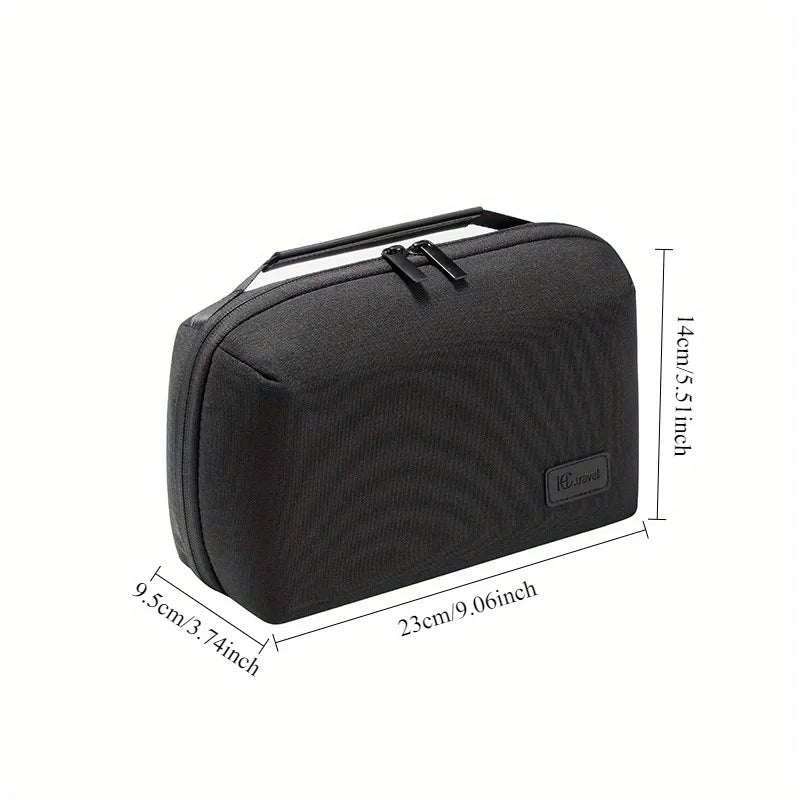 Compact Cable Organizer Bag - Zippered Tech Pouch for Chargers, Cables, Earphones - Durable Travel Storage Bag Accessory