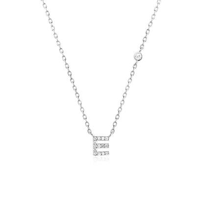 VEWANT New 925 Sterling Silver Monogram Initial Letter A M Pendant Long Chain Necklace Crystal Fine Jewelry Luxury Fine Jewelry