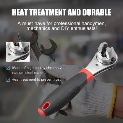 Ratchet Wrench Adjustable Ratchet Wrench 6-22mm Wrench Repair Quick Release Combination Wrench Replacement Accessories