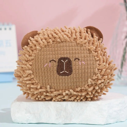 Cartoon Animal Shaped Pet Squeak Toys Bite Resistant Cute Pet Plush Toys Non-Toxic Funny Interactive Pet Toys Teething Cleaning