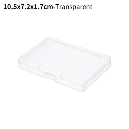 1Pcs Plastic Transparent Storage Box Small Items Sundries Jewelry Organizer Case Beads Container Pill Chip Box Tools Accessories