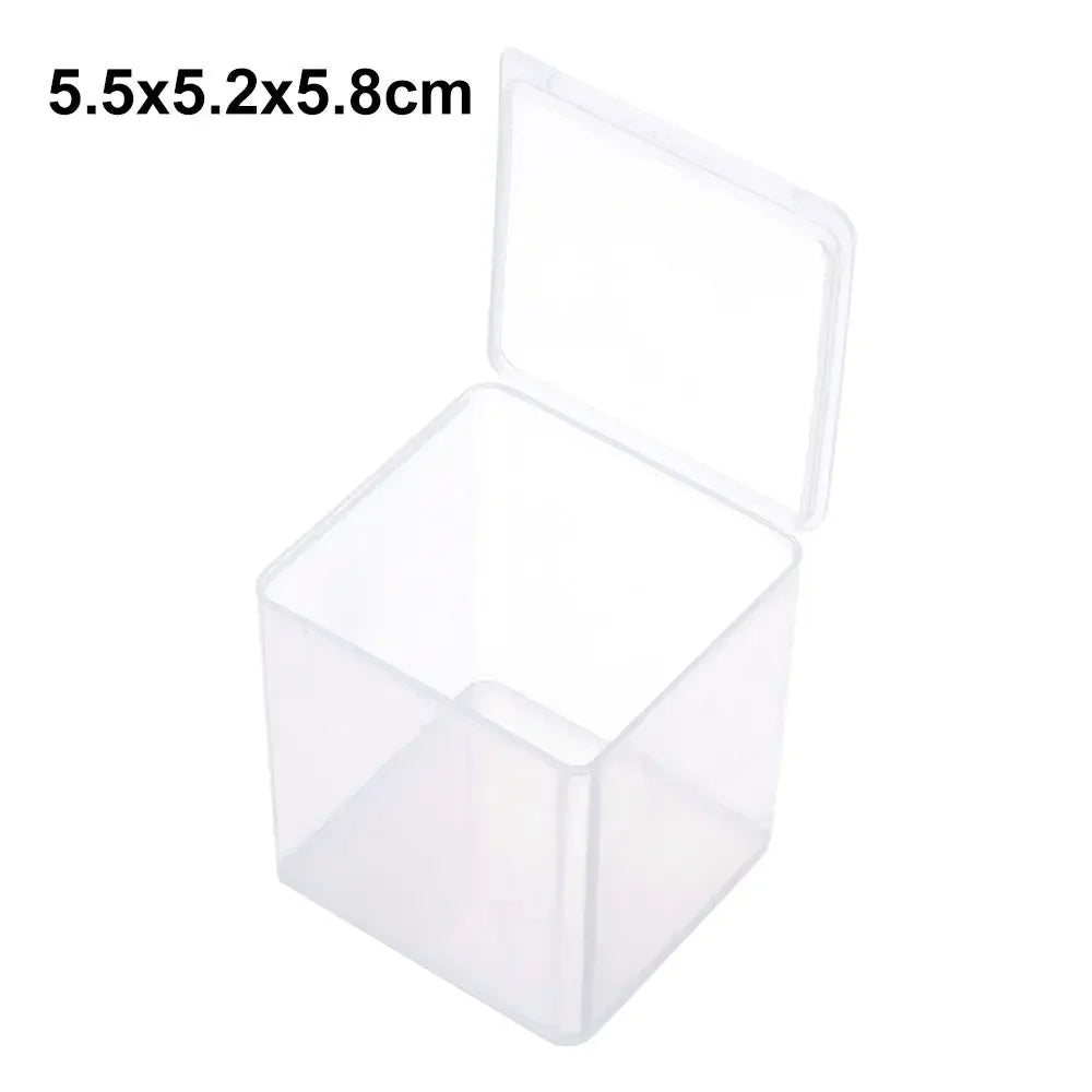 1Pcs Plastic Transparent Storage Box Small Items Sundries Jewelry Organizer Case Beads Container Pill Chip Box Tools Accessories