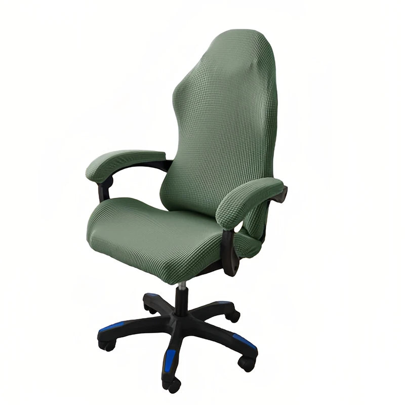 Solid Color Gaming Chair Cover Soft Elasticity Polar Fleece Armchair Slipcovers Computer Seat Chair Covers Stretch Rotating Lift