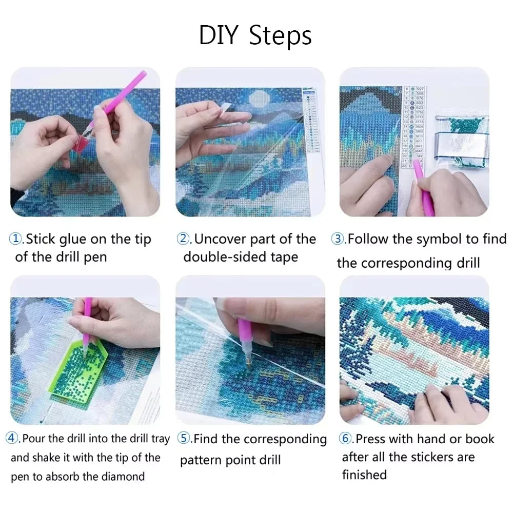 1pc Dalong Home Wall Decor Painting, Diamond Painting Kit for Adults and Beginners, Mosaic Diamond Art Set