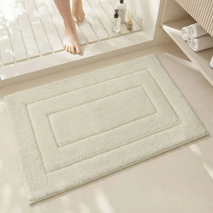 Thickened Bathroom Absorbent Floor Mat Solid Color Back Jacquard Quick-Drying Foot Pad Soft and Skin-Friendly Floor Carpet
