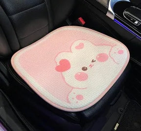 Comfortable Cute Car Seat Covers Ice Silk Cartoon Car Seat Protector Cushion Cute Car Accessories Universal Seat Covers Full Set