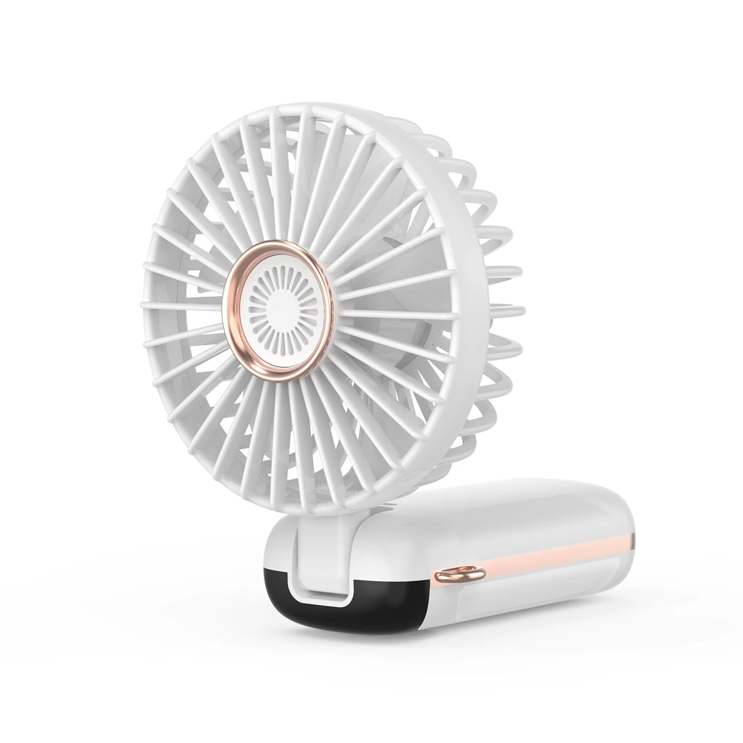 Portable Fan Mini Handheld Electric Fan with LED Sceen Battery Display Support 5 Adjustable Wind Speed Silent Operation Foldable