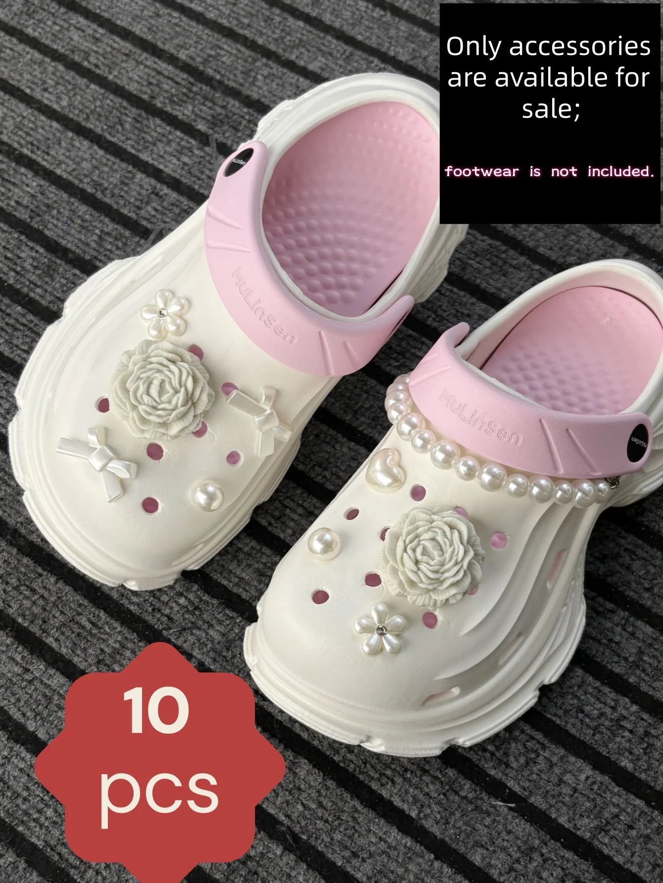17pieces of fashionable shoe accessories: set of holes for shoe buckles, DIY new Flower Mountain Camellia 3D flower shoe adornm