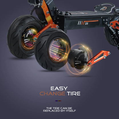 Latest Obarter D5 5000W Electric Scooter with 12inch Fat Tire On road Removeable battery e scooters