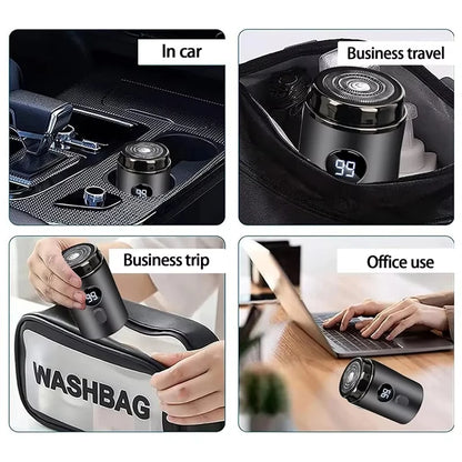 1 electric shaver, mini portable facial electric shaver, rechargeable dry wet dual-use men's shaver, car travel office shaver