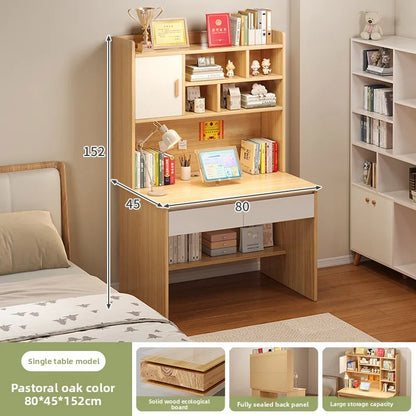 Desk Home Modern Simple Bookshelf Integrated Student Bedroom Learning To Write With Drawing Desk Office Computer Desk
