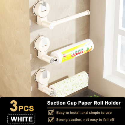 Suction Cup Tissue Hanger Kitchen Paper Towel Holder Toilet Roll Paper Dispenser Cabinet Storage Napkin Rack Bathroom Accessory