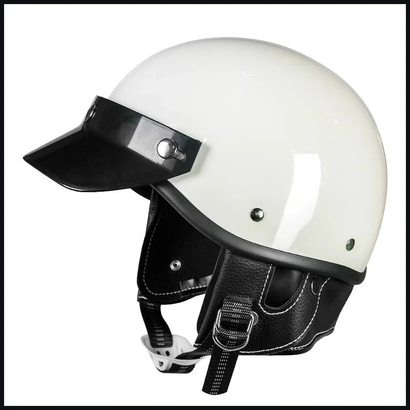 Motorcycle half helmet unisex retro personalized helmet for boys and girls motorcycle for all seasons riding and cruising