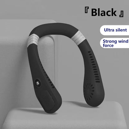 Lenovo 2027 New  Mini Ultra Long Life Neck Bladeless Fan Portable Lazy Silent Fan Usb Charging Student Sports Office
