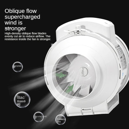 3''4'' 5'' 6''Silent Duct Fan 220V Air Extractor Exhaust Ventilation Bathroom Kitchen Ventilator Wall Blower Industrial Fan