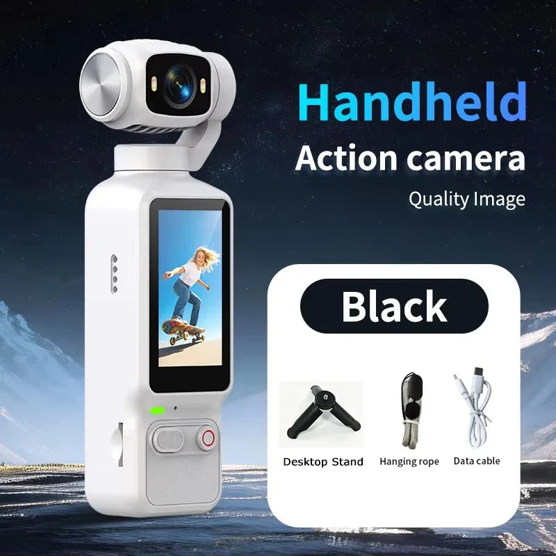 Lenovo HD 4K Action Camera 180° Rotatable For Vlog YouTube Tiktok Girls Record Life Video Recording Entry Portable Action Cam