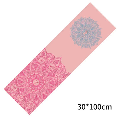 Yoga Cooling Sports Printed Towel 30*100cm Yoga Mat Cover Non-slip Gym Fitness Microfibre Travel Quick Drying Mat Pilates Gift