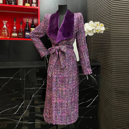 Female Overcoat 2025 New Fashion Lapel Women Woolen Coat Autumn Winter High Quality Temperament Women Woolen Coat Overcoat Y249