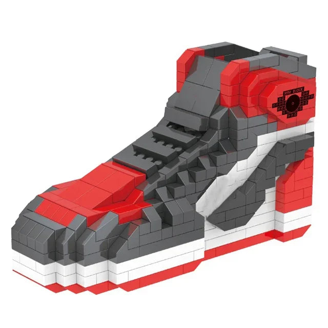 Mini Sports Basketball Shoes Building Blocks Sneakers Model DIY Assembly Bricks Toys For Children Boys Birthday Christmas Gifts