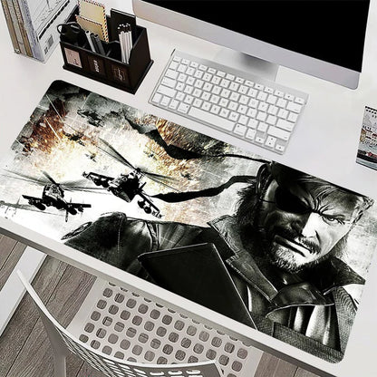 Mouse Pad Office PC HD Anime Gamer Cabinet Keyboard Pad Mousepad Metal Gear Solid Laptop Gaming Accessories Desk Mat XXL Carpet
