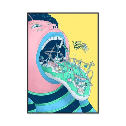Modern Dental Art Teeth Canvas Painting for Home Living Room  Bedroom Wall Decor Stylish Poster Print